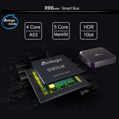 X96 मिनी Amlogic S905W क्वाड कोर OTT Android टीवी बॉक्स 2GB 16GB 2.4GHz WiFi Android 9.0