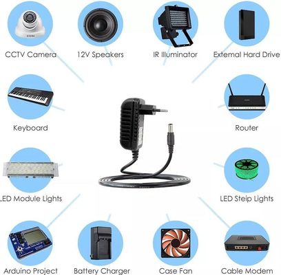 12V ईयू प्लग विनियमित एसी डीसी एडाप्टर 100V-240V कनवर्टर 1A 1000mA बिजली की आपूर्ति