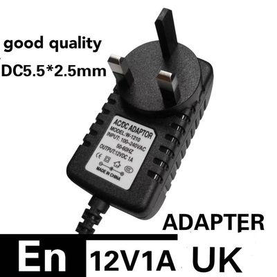 12V ईयू प्लग विनियमित एसी डीसी एडाप्टर 100V-240V कनवर्टर 1A 1000mA बिजली की आपूर्ति