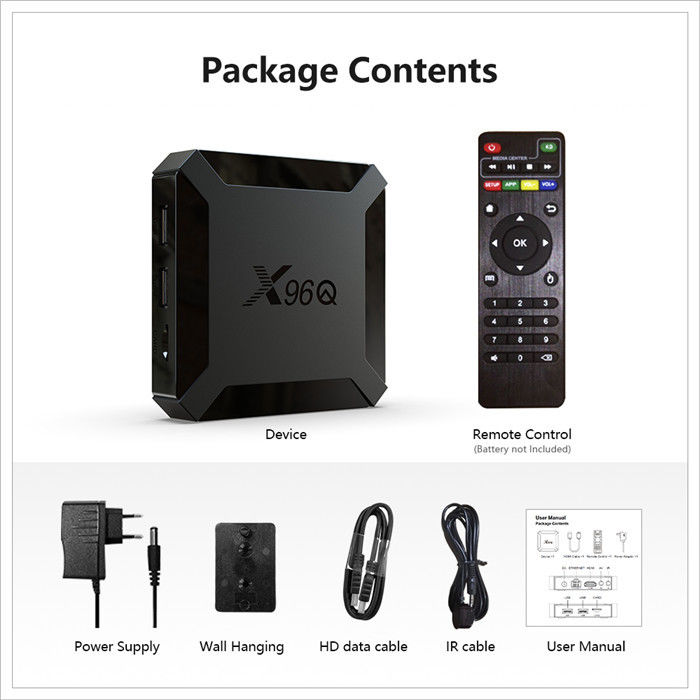 X96Q स्मार्ट ऑलविनर OTT Android TV बॉक्स H313 क्वाड कोर 2GB 16GB वॉयस कंट्रोल