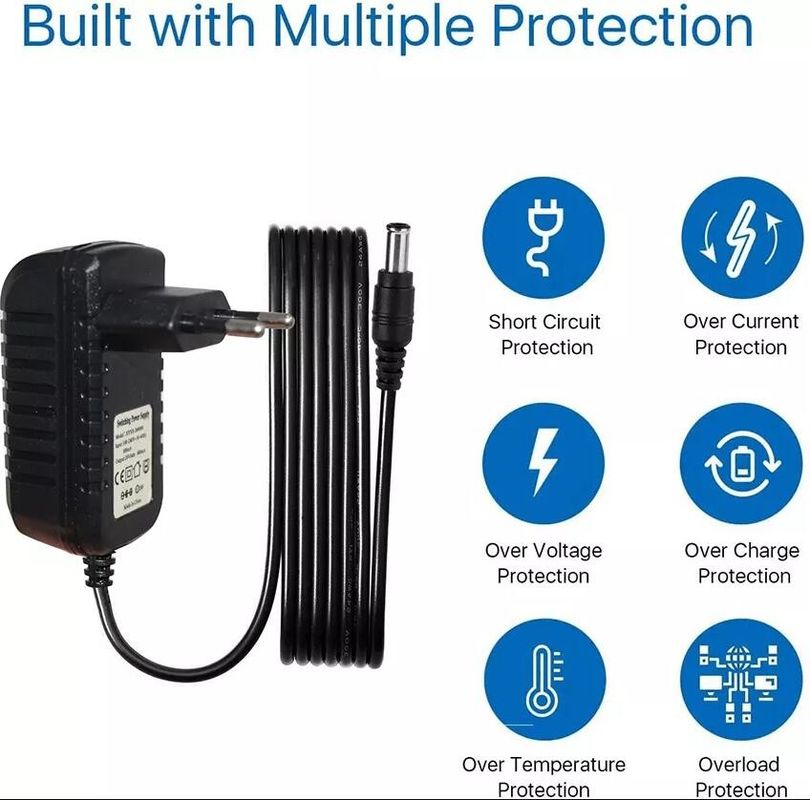 12V 1A AC 100V-240V पावर रेगुलेटेड AC DC अडैप्टर 1000mA 5.5mmx2.1mm
