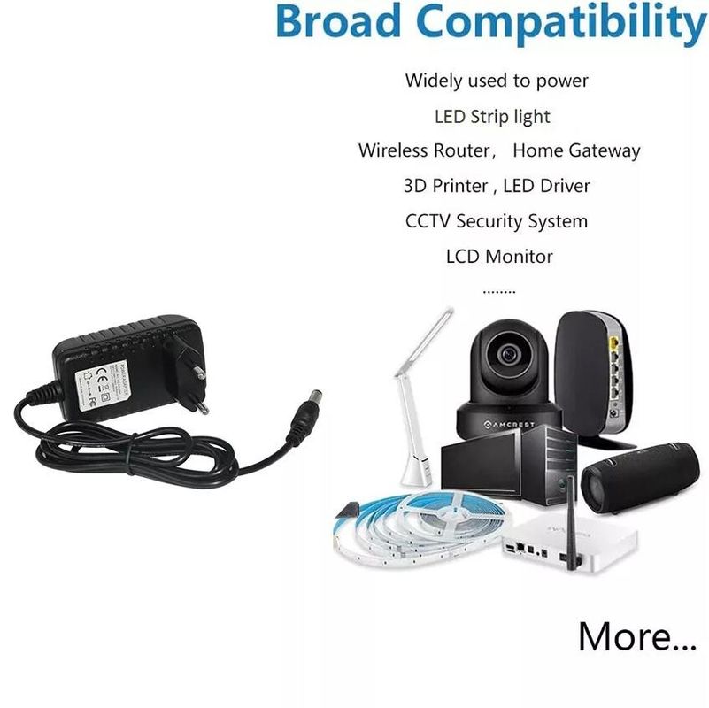 3pin रेगुलेटेड AC DC SMPS अडैप्टर 12v 2A 3a 1a 1.5a 2.5a EU US UK मानक